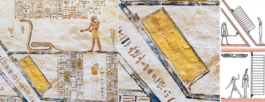 Amduat Book of the Dead Ra Traveling through Hours of the Day Hidden Chamber Ancient Egypt Underworld Sacred Place of Hauling 3